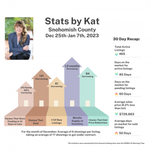 Snohomish County Real Estate Statistics December